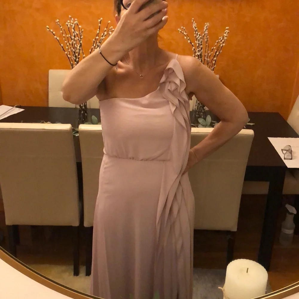 BCBGMAXAZRIA one shoulder dress, size M